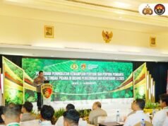 Kapolri Menghadiri Pelatihan Penyidik, Meminta Jajarannya Cegah Potensi Kebocoran Anggaran Negara.
