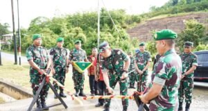 Danrem 121/ABW Brigjend TNI Purnomosidi, S.I.P., M.A.P., M.HAN., Dampingi Pangdam XII/TPR Kunjungi Kodim 1209/Bengkayang.