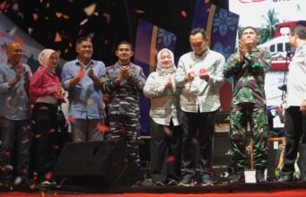 Danlanal Palembang Hadiri Pesta Rakyat “Palembang Bersinar”.