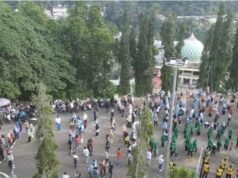 Bersama Masyarakat,PJ Bupati Beserta Stap Senam Dikawasan Jam Gento.