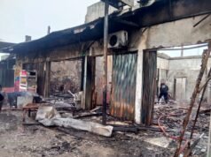 Empat Toko Diwarung Satu Jalan Raya Pilar Sukatani, Ludes Dilalap Sijago Merah.