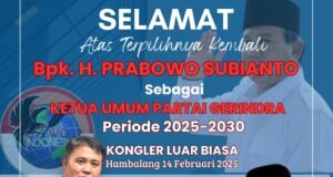 Terpilihnya Kembali Prabowo Subianto Sebagai Ketum Gerindra,NR Icang Rahardian SH Ketum IWO-I Ucapkan Selamat.
