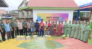 Persit Kartika Chandra Kirana Cabang XXVII Dim 0420/Sarko, Gelar Bakti Sosial Dalam Rangka HUT Dharma Pertiwi.