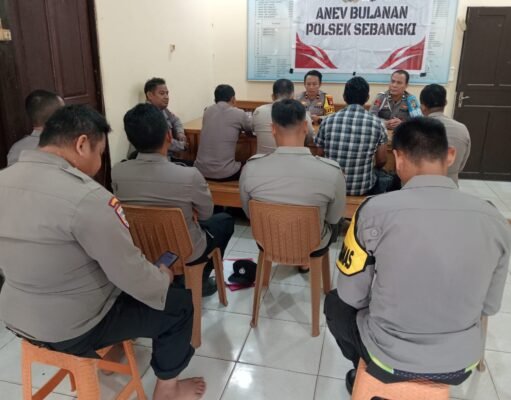 Evaluasi Kinerja, Polsek Sebangki Siap Mendukung Program Ketahanan Pangan Presiden.