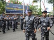 Pangkoarmada I Tinjau Kesiapan dan Berikan Penguatan Operasional Lanal Palembang.