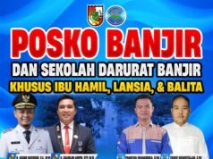 DIRIKAN POSKO BANJIR DAN SEKOLAH DARURAT, FPPDP RIAU : KAMI DUKUNG WAKO AGUNG ATASI BANJIR.