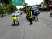 Pengendara Motor Terjatuh di Jalinsum Merangin, Proyek Galian Jalan Dipertanyakan