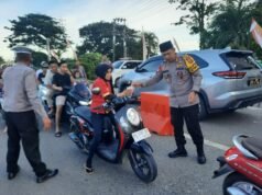 Kapolres Sarolangun Beserta Ketua Bhayangkari Cab Sarolangun Kunjungi Pospam/PosYan Ops Ketupat 2025.