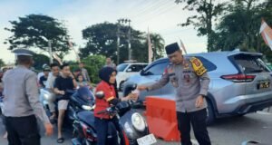 Kapolres Sarolangun Beserta Ketua Bhayangkari Cab Sarolangun Kunjungi Pospam/PosYan Ops Ketupat 2025.