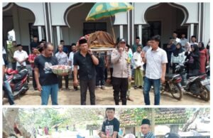 Babinkamtibmas Polsek Terbanggi Besar Ikut Mengantarkan Jenazah ke Kuburan, Tunjukkan Kepedulian