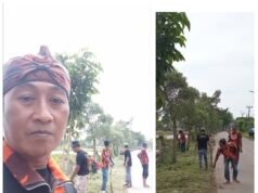 Ormas Ranting Setiajaya Pemuda Pancasila Kecamatan CabangBungin, Gelar Bakti Sosial Bersih-bersih Bahu Jalan Raya