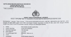 Kepala Desa Karangharum di Laporkan Warganya Ke Polres Metro Bekasi Terkait Dugaan Pemalsuan Dokumen Tanah Yang Dijualnya