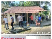 Bedah Rumah Hari Bhayangkara Ke-79, Kapolres Sarolangun Lakukan Peletakan Batu Pertama