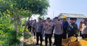 Lahan Program Ketahanan Pangan di Muara Gembong, di Tinjau Langsung Kapolres Metro Bekasi