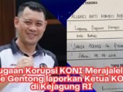 Dugaan Korupsi KONI Kabupaten Bekasi, Ketum ANKER Laporkan Ketua KONI ke Kejagung RI
