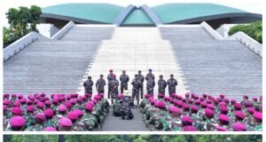 Danpasmar 1 Dampingi Kasal Tinjau Prajurit Pasmar 1 Saat Amankan Gedung DPR/MPR RI