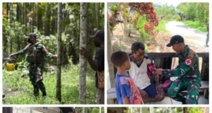 Satgas Yonif 131/Brajasakti Gelar Pelayanan Kesehatan dan Fogging di Perbatasan Papua