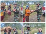 Satgas Yonif 700/WYC Hadir Membawa Sembako untuk Warga Distrik Omukia