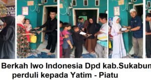 IWO Indonesia DPD Kabupaten Sukabumi Gelar Santunan Anak Yatim Piatu, Heriyadi: keperdulian Anda Sangat Dinantikan Anak Yatim Piatu