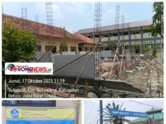 Proyek Pembangunan Revitalisasi Sekolah SMPN 1 Sukawangi, Diduga Tidak Sesuai Spek Kualitas Bangunan