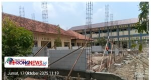 Proyek Pembangunan Revitalisasi Sekolah SMPN 1 Sukawangi, Diduga Tidak Sesuai Spek Kualitas Bangunan