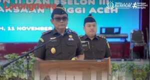 Kejati Aceh Lantik Pejabat Eselon II dan Eselon III di Jajaran Kejati Aceh