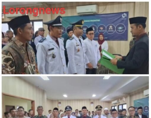 Camat Pebayuran Lantik Dua Pj Kepala Desa, Tekankan Netralitas dan Pelayanan Publik