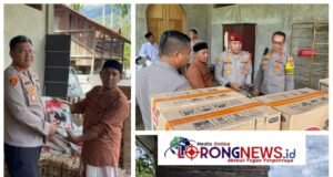 Polres Nagan Raya Hadir untuk Masyarakat, Sat Reskrim Salurkan Puluhan Paket Sembako ke Pesantren dan Warga Terdampak Banjir