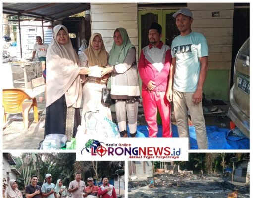 Rumah Warga Desa Danau Lancang Habis Dilalap Sijago Merah, Dinsos Kabupaten Kampar Salurkan Bantuan Darurat