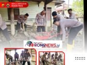 Polres Pidie Kembali Laksanakan Pembersihan Rumah Warga Terdampak Banjir di Kembang Tanjung