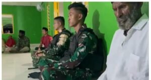 Satgas Pamtas Kewilayahan RI-PNG Yonif 410/Alg: Damai Islam Menyambut Peringatan Isra Miraj Nabi Muhammad SAW