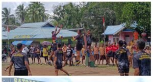 Satgas Yonif 123/Rajawali Gelar Turnamen Voli Antar Instansi di Distrik Nambioman Bapai