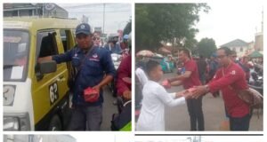 Wujudkan Kepedulian, Ketum IWO Indonesia Bersama DPD Karawang Bagikan Takjil di Alun-Alun Karawang