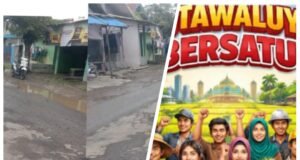 Forum Keluarga Besar Warga Kutawaluya Bersatu Desak Pemda Karawang Segera Perbaiki Jalan Kutagandok – Junti
