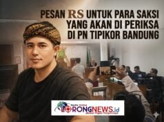 Pesan RS untuk Para Saksi Yang Akan di Periksa di PN Tipikor Bandung