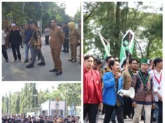 Usai Viral dan Jadi Sorotan Nitizen Gaya “COD” Plt Bupati Asep Surya Atmaja Sambut Langsung Demo Mahasiswa di Patung Golok