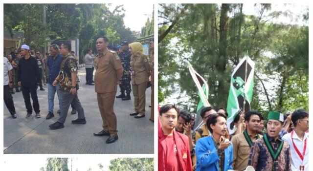 Usai Viral dan Jadi Sorotan Nitizen Gaya “COD” Plt Bupati Asep Surya Atmaja Sambut Langsung Demo Mahasiswa di Patung Golok