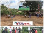 Bupati Sarolangun dan Dansatgas Pimpin Penanaman Pohon di Lokasi TMMD ke-128 di Desa Seko Besar