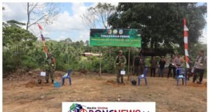 Bupati Sarolangun dan Dansatgas Pimpin Penanaman Pohon di Lokasi TMMD ke-128 di Desa Seko Besar