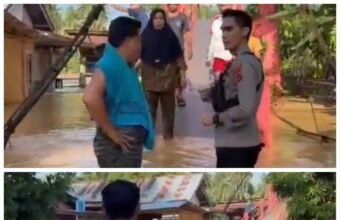 Kapolsek Batin VIII Erik Kurniawan S,H Bersama Jajaran Tinjau KeLokasi Banjir dan Salurkan Bantuan
