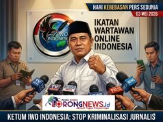 Peringati Hari Kebebasan Pers Sedunia 2026, Ketum IWO Indonesia: Jangan Ada Lagi Kriminalisasi Terhadap Karya Jurnalistik
