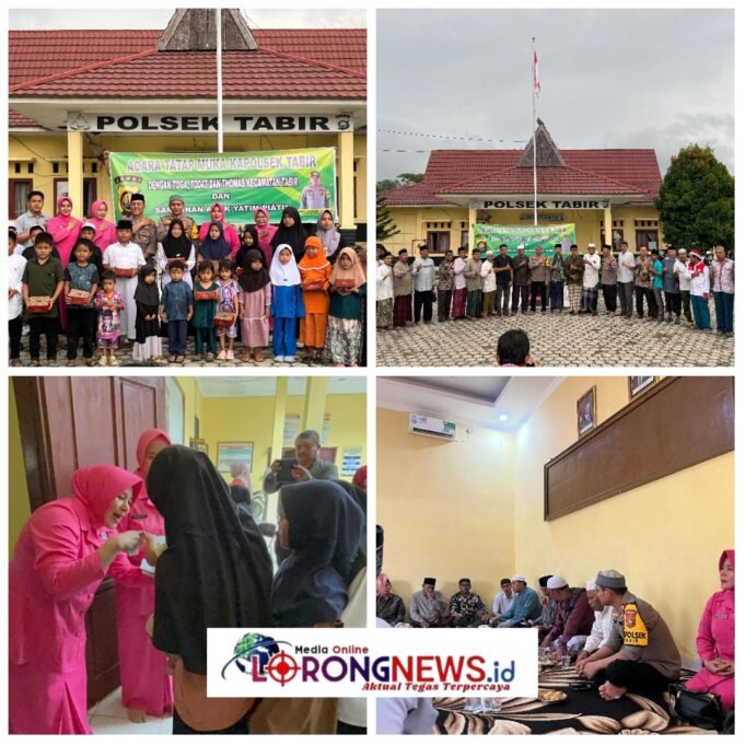 Kapolsek Tabir Pererat Silaturahmi dengan Tokoh Masyarakat dan Santuni Anak Yatim Piatu