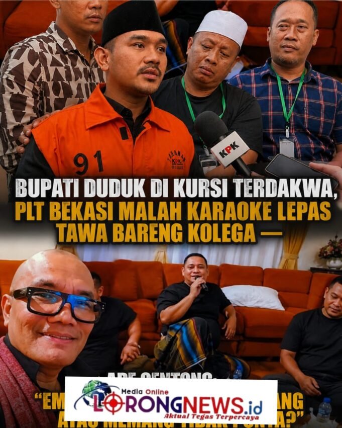 Bupati Bekasi Non Aktif di Kursi Pesakitan, Viral Plt Bupati Bekasi Justru Asyik Bernyanyi Bersama Kolega