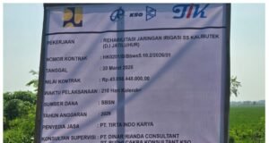 Diduga Gunakan Solar Ilegal Polres Metro Bekasi Hentikan Proyek Irigasi SS Kalibutek Senilai Rp 43 Miliar di Sindangjaya