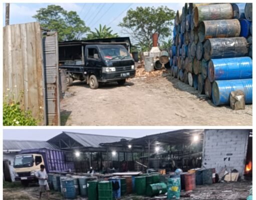 Gudang Produksi Thinner di Muara Bakti Jalan Pertamina Muara Babakan Babelan, Diduga Ilegal dan Mencemari Lingkungan