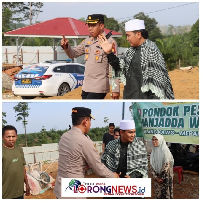 Sambut Hari Bhayangkara ke-80, Kapolres Merangin Salurkan Bantuan Semen untuk Pesantren Manjadda Wajada