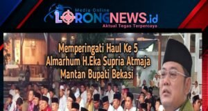 Ratusan Jamaah Memadati Halaman Rumah Almarhum H.Eka Supria Atmaja di Acara Haul Ke-5 Tahun Mantan Bupati Bekasi