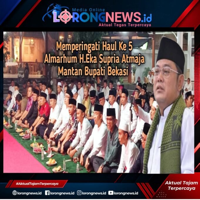 Ratusan Jamaah Memadati Halaman Rumah Almarhum H.Eka Supria Atmaja di Acara Haul Ke-5 Tahun Mantan Bupati Bekasi