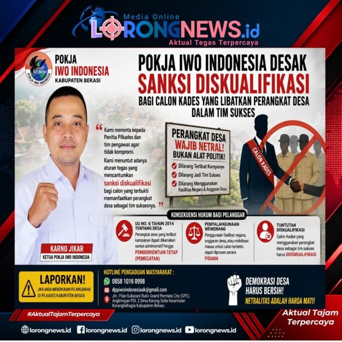 Pokja IWO Indonesia Desak Sanksi Diskualifikasi bagi Calon Kades yang Libatkan Perangkat Desa dalam Tim Sukses