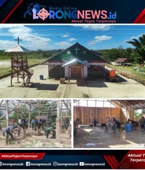 Presiden RI Bersama KASAD Hadir untuk Rakyat Papua, Melalui Satgas Yonif 123/Rajawali Merehabilitasi Gereja Reformasi Hermon Amazu